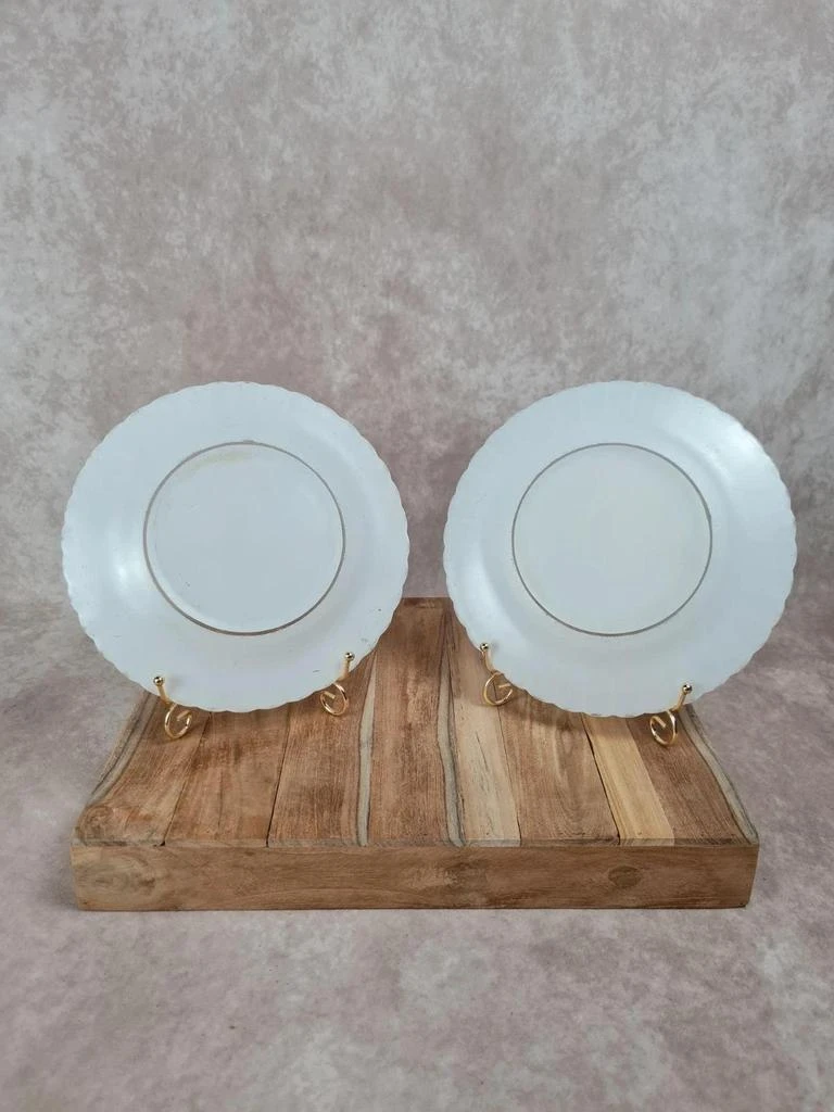 Lot de 2 assiettes vintage Duralex blanches – photo 5